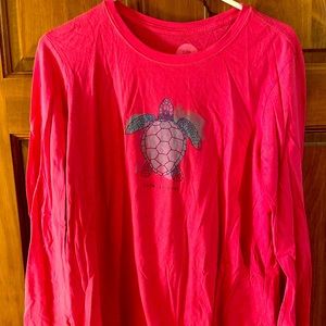 Life is good sea turtle pink long sleeve!